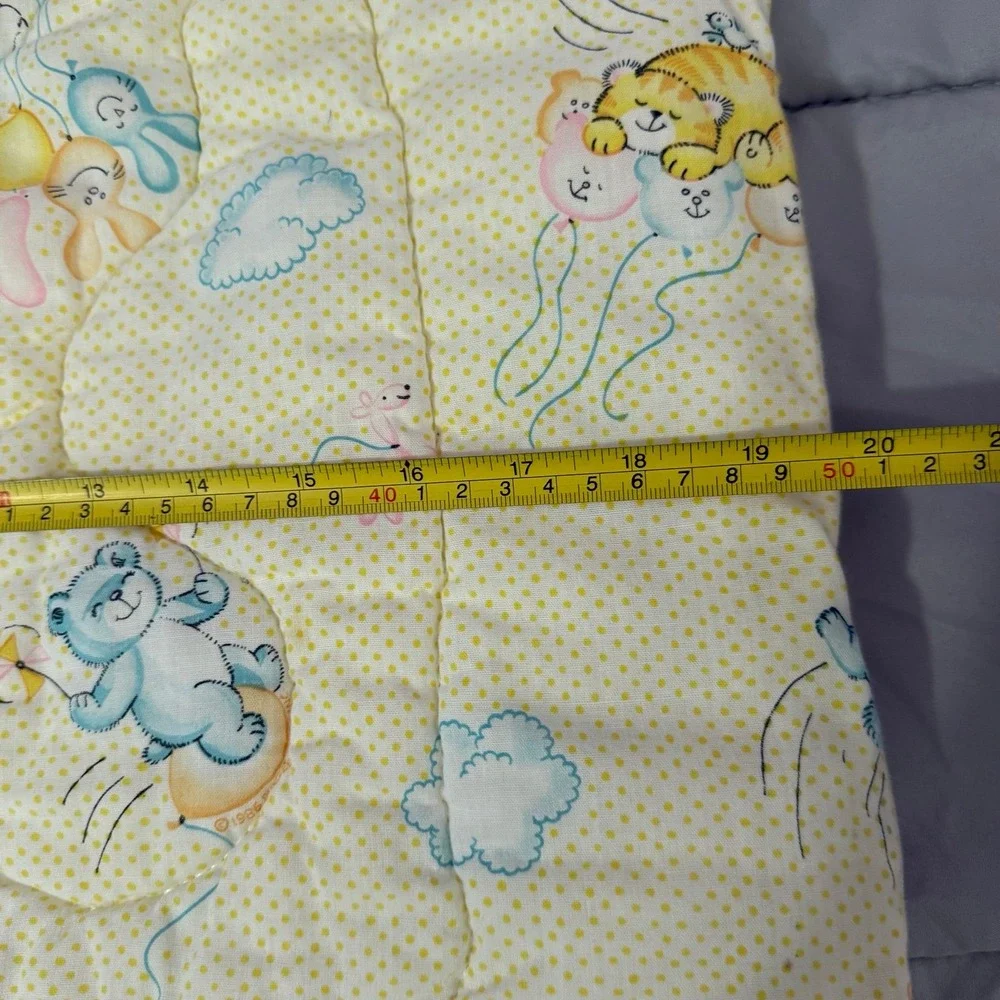 Vintage Dundee Baby‎ Comforter Quilt Blanket Sleeping Sack Yellow Bear Bunny Zip
